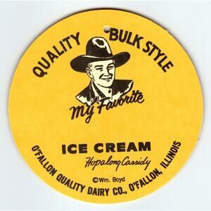 Hopalong Cassidy Ice Cream Hanger Mobile 1950s 2 Sided Cowboy Western Vintage